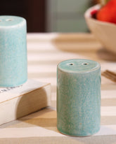 Alamkari India Ceramic Seafoam Ceramic Salt & Pepper Shaker Set